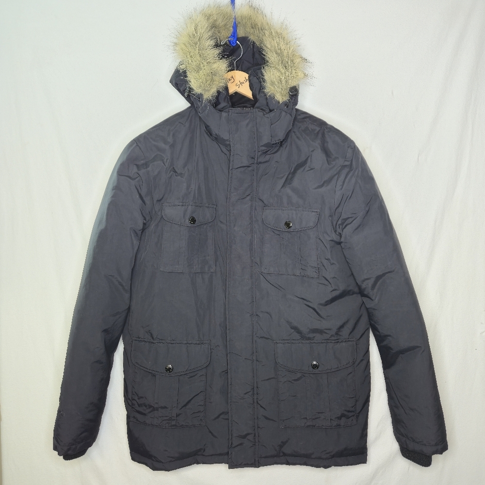 Jack And Jones Men's Hooded Winter Jacket Size Large